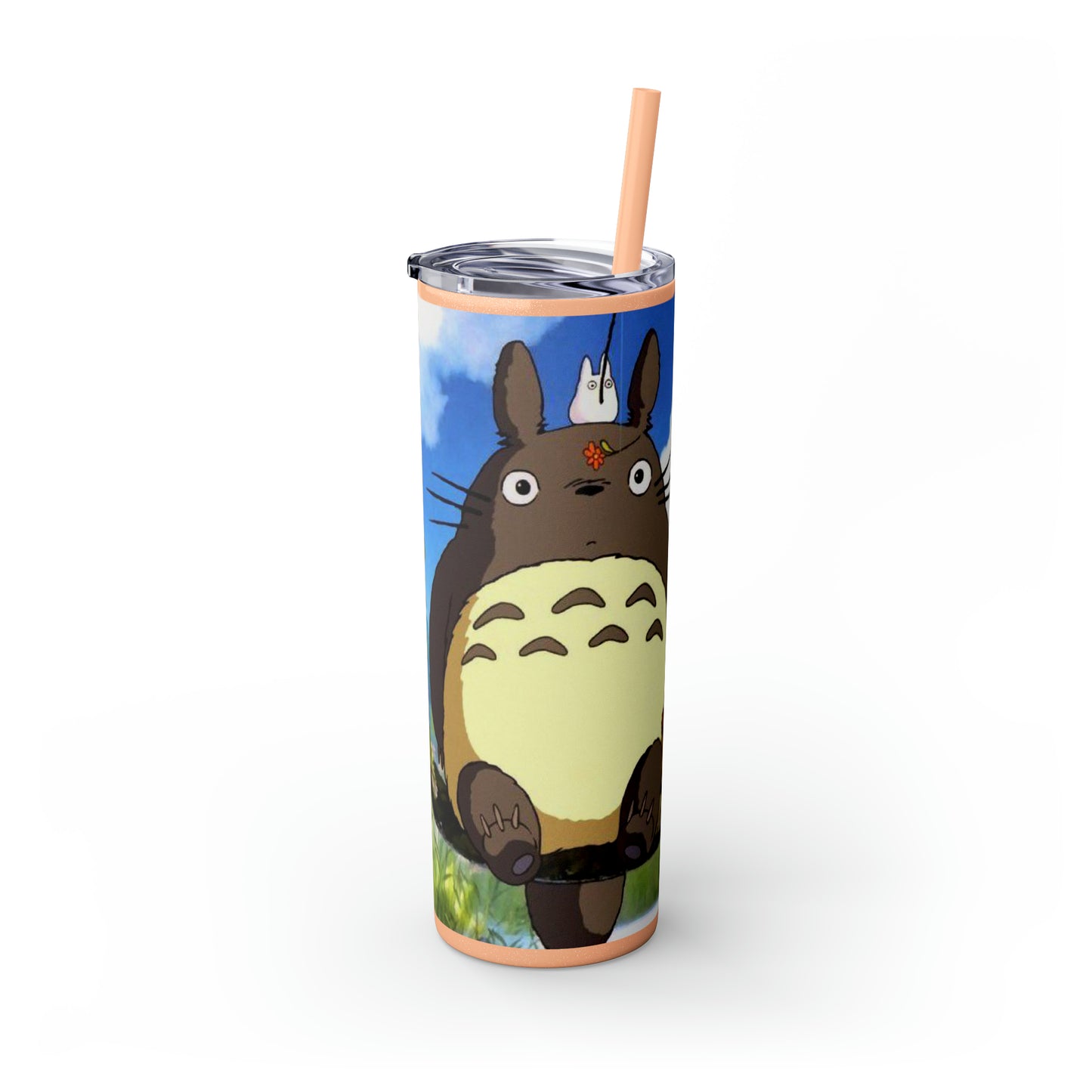 Totoro and Friends Skinny Tumbler with Straw, 20oz