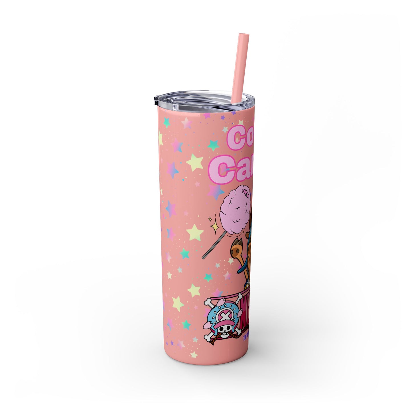 One Piece - Chopper Loves Cotton Candy Skinny Tumbler with Straw, 20oz