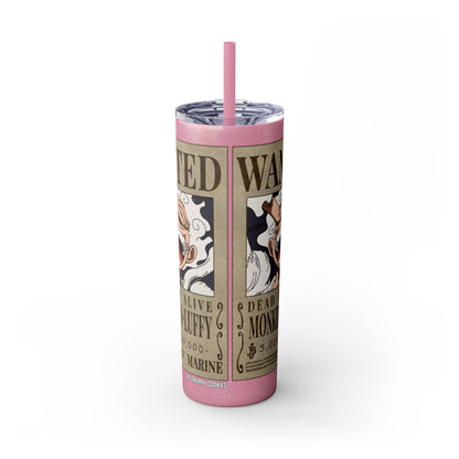 One Piece - Luffy Fifth Gear Skinny Tumbler with Straw, 20oz