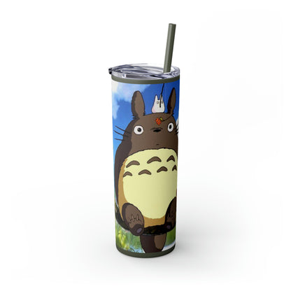 Totoro and Friends Skinny Tumbler with Straw, 20oz