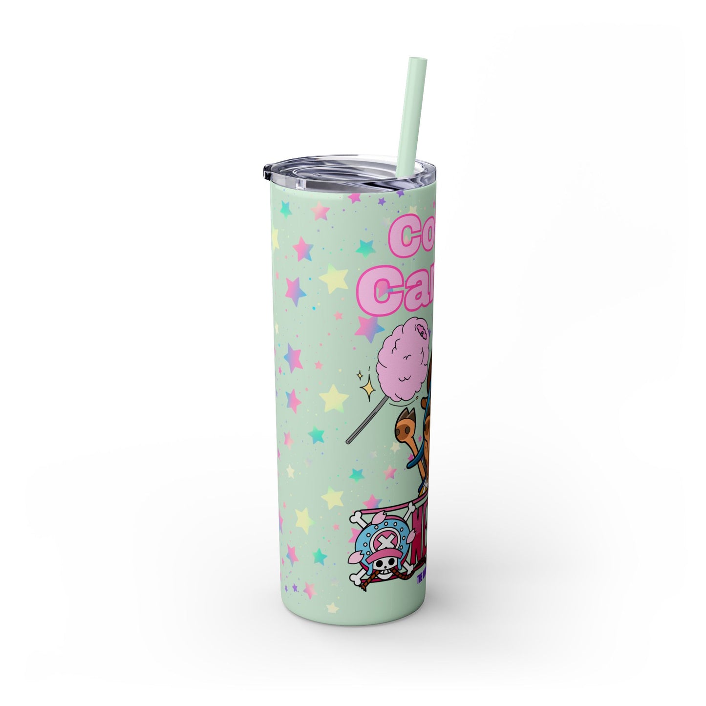 One Piece - Chopper Loves Cotton Candy Skinny Tumbler with Straw, 20oz