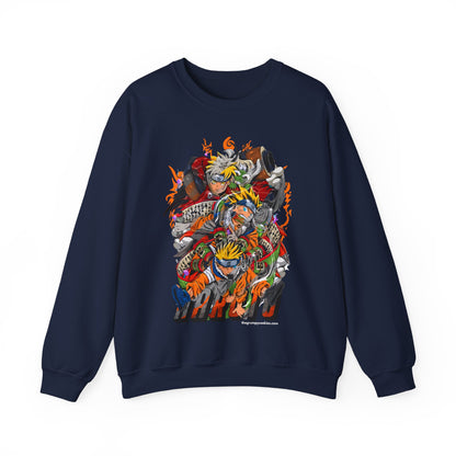 The many faces of Naruto Unisex Heavy Blend™ Crewneck Sweatshirt