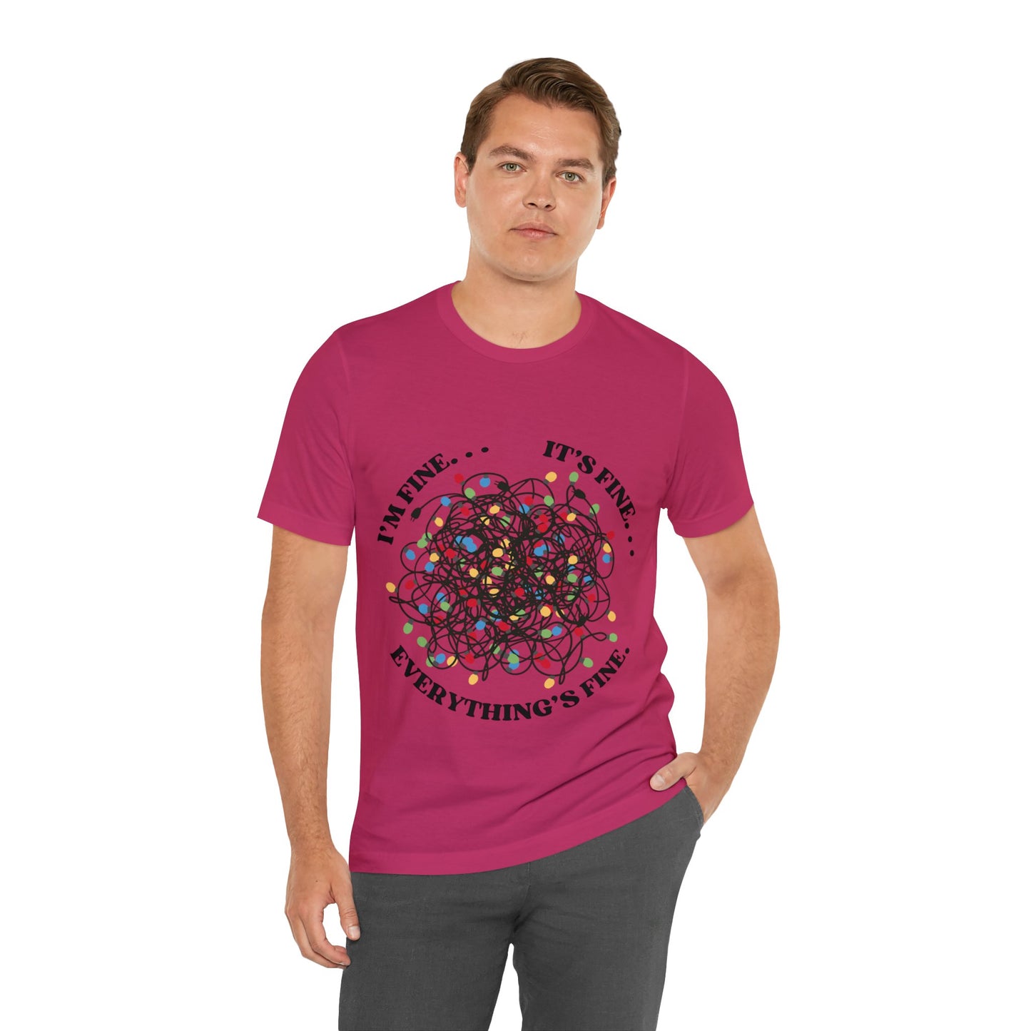 Tangled Lights Everything is Fine Short Sleeve Tee