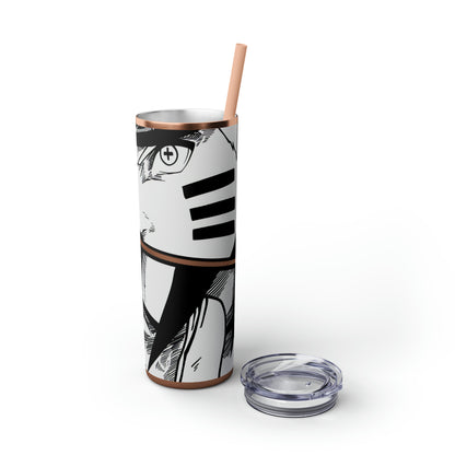 Naruto and Sasuke Skinny Tumbler with Straw, 20oz