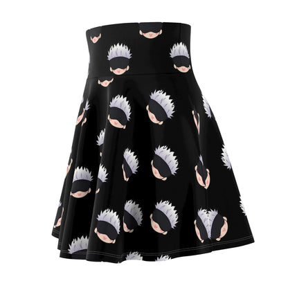 Jujutsu Kaisen Gojo Women's Skater Black Skirt (AOP)