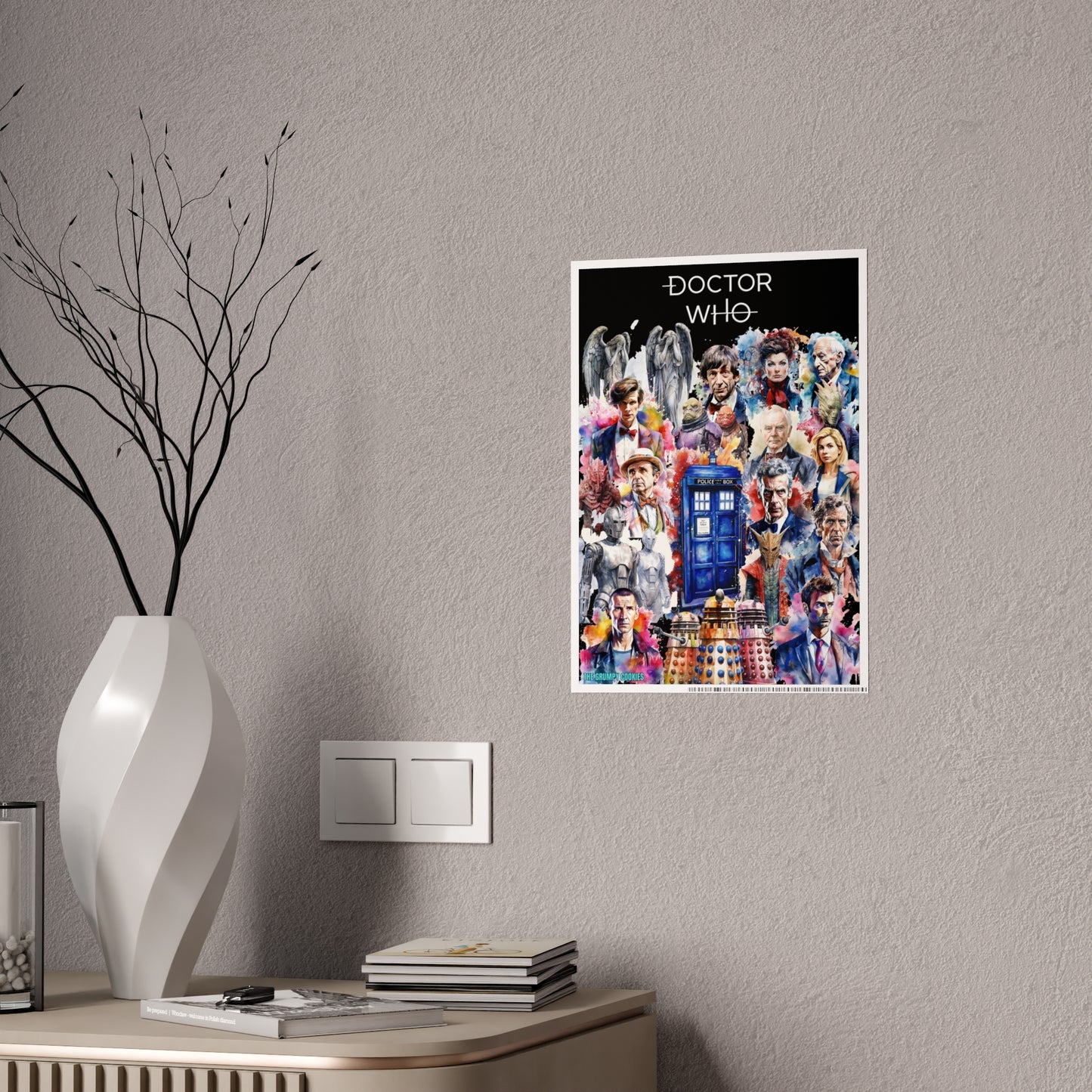 Dr Who - The Doctor and his Foes Glossy Art Print