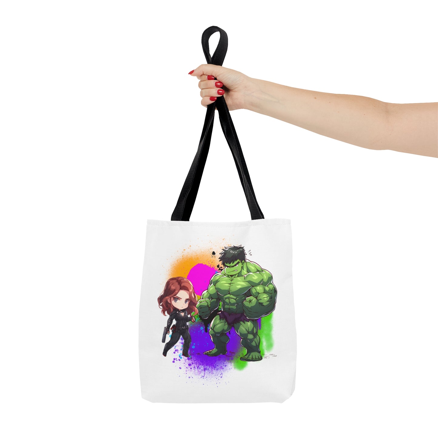 Hulk Loves Black Widow White Tote Bag