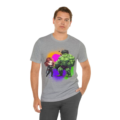 Hulk Loves Black Widow Jersey Short Sleeve Tee