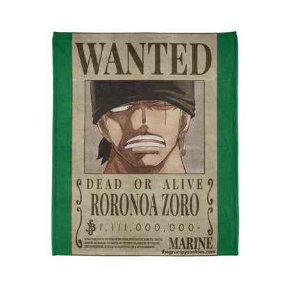 Zoro Wanted Poster Polyester Blanket