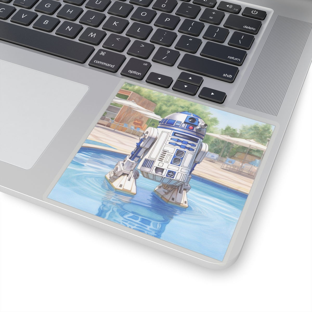 R2D2 at the Pool Party Kiss-Cut Stickers