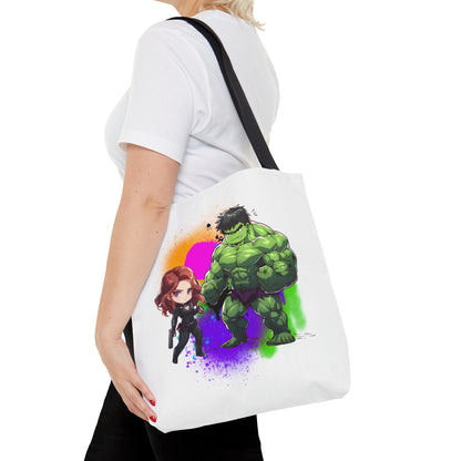 Hulk Loves Black Widow White Tote Bag