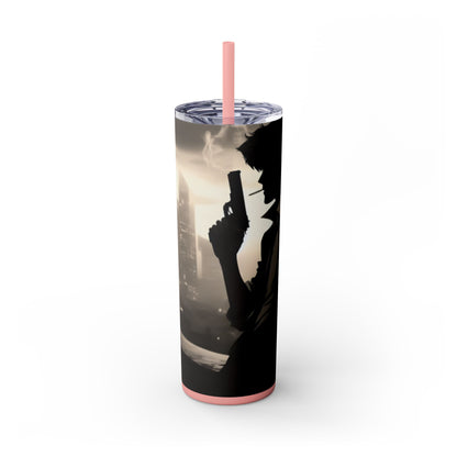 Spike in the City Skinny Tumbler with Straw, 20oz