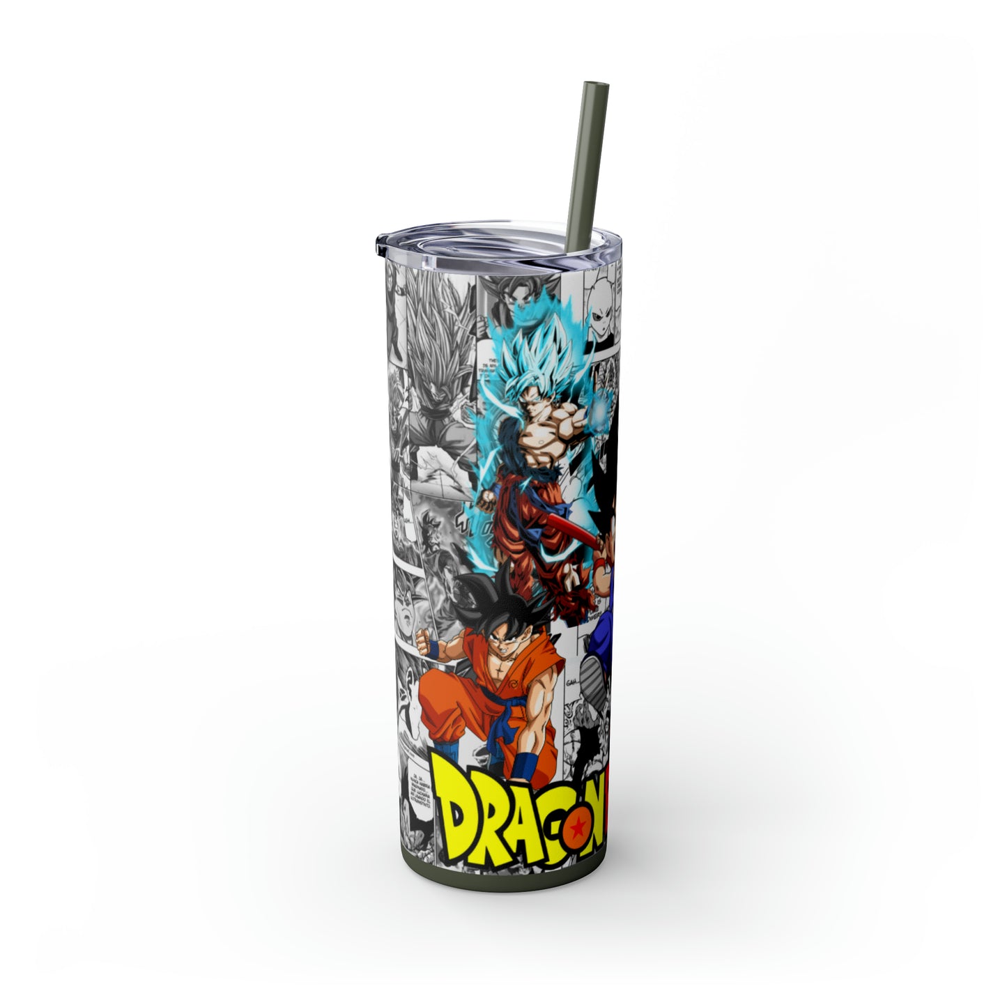 Dragon Ball Z Skinny Tumbler with Straw, 20oz