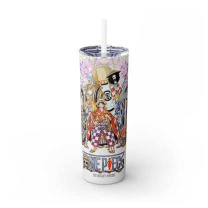 One Piece - Wano and Wisteria Tumbler with Straw, 20oz