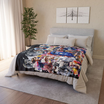 Dr Who - The Doctor and his Foes Polyester Blanket
