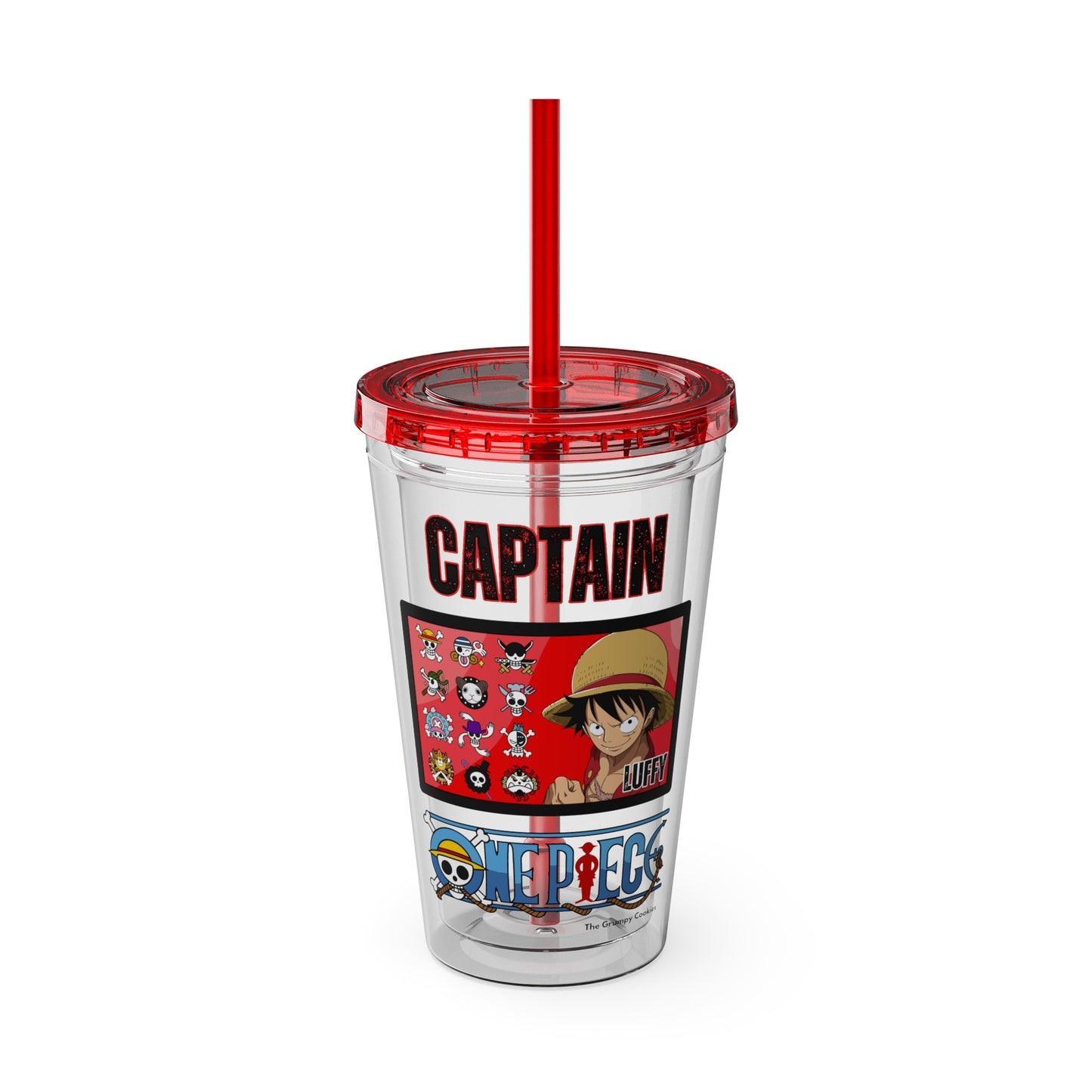 One Piece- Captain Luffy Sunsplash Tumbler with Straw, 16oz