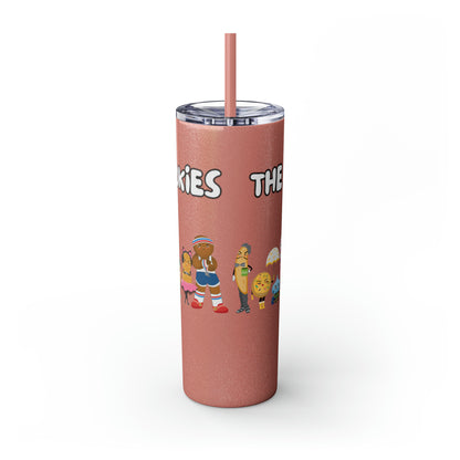 The Grumpy Cookies Crew Skinny Tumbler with Straw, 20oz