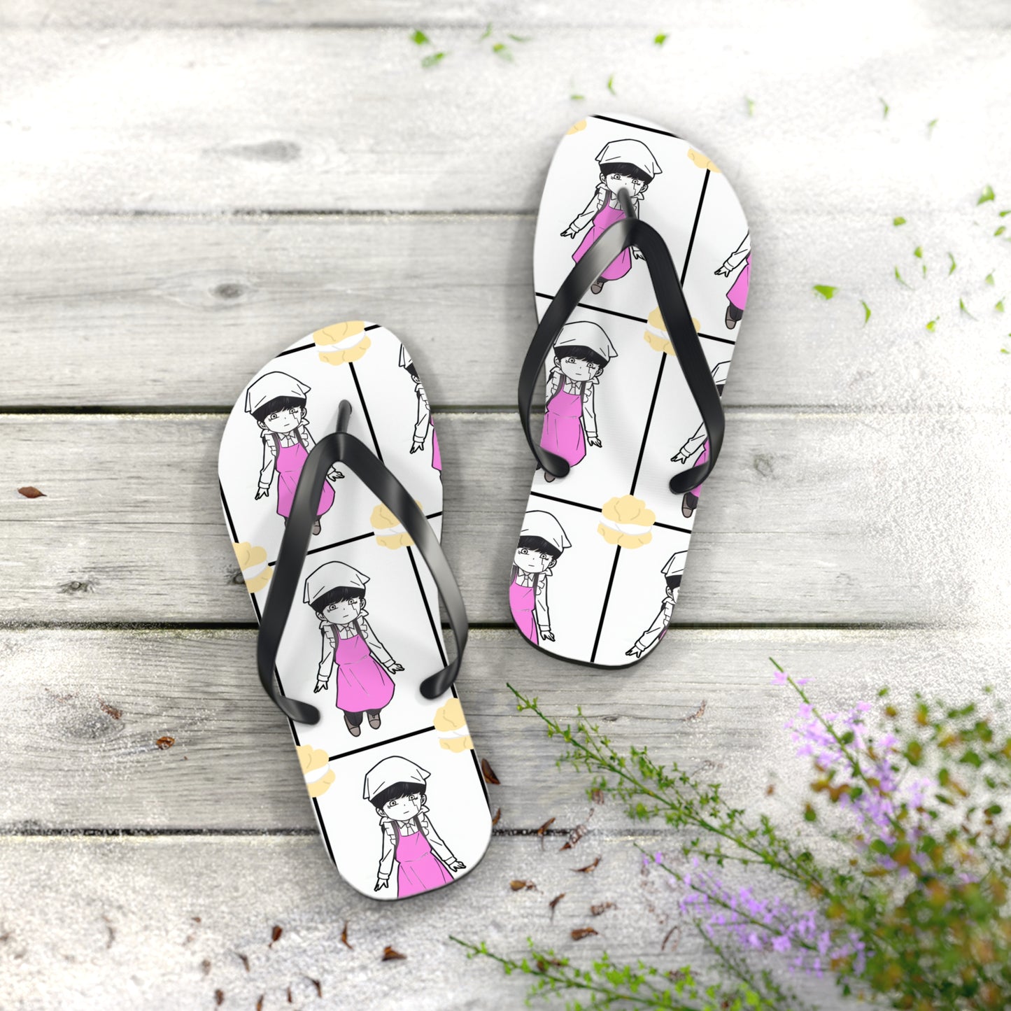 Mash loves Cream Puffs Unisex Flip Flops