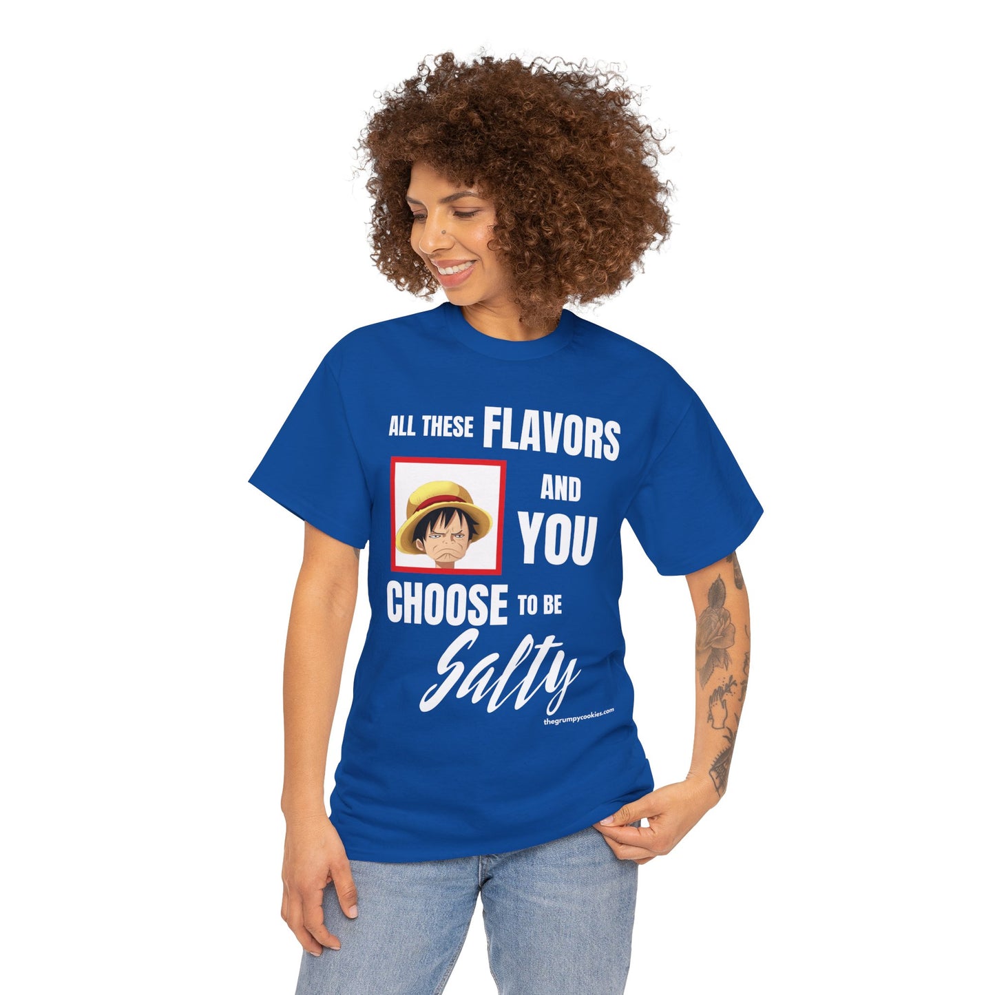 Luffy Choose to Be Salty Unisex Heavy Cotton Tee