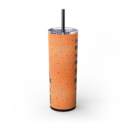 One Piece - Fast and Free Service Skinny Tumbler with Straw, 20oz