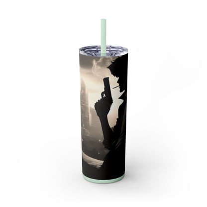 Spike in the City Skinny Tumbler with Straw, 20oz