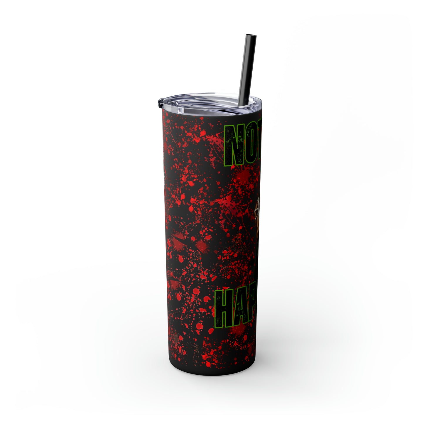 Zoro Nothing Happened Skinny Tumbler with Straw, 20oz