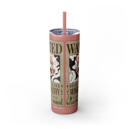 One Piece - Luffy Fifth Gear Skinny Tumbler with Straw, 20oz