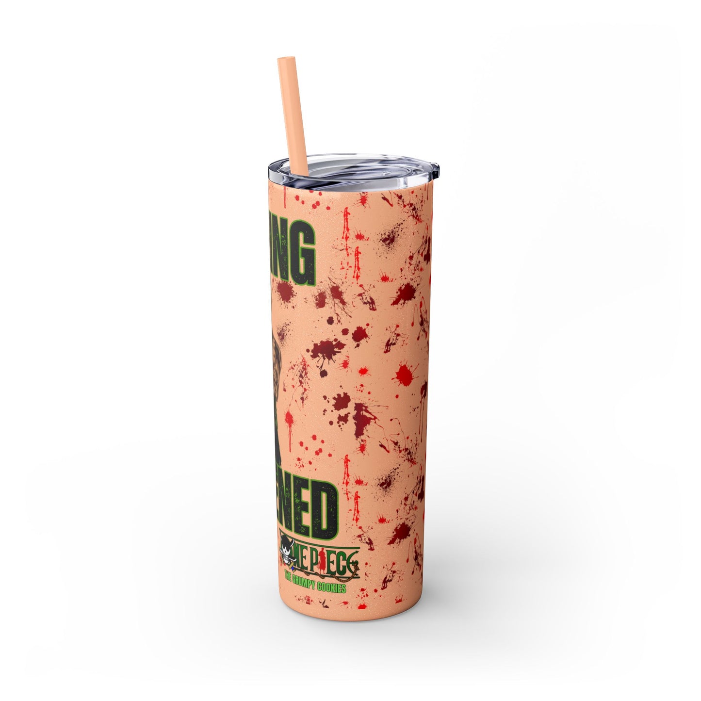 One Piece - Zoro Nothing Happened Skinny Tumbler with Straw, 20oz