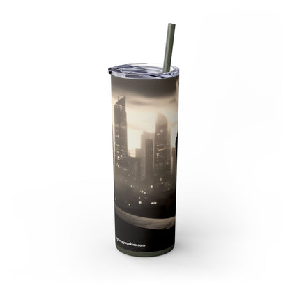 Spike in the City Skinny Tumbler with Straw, 20oz