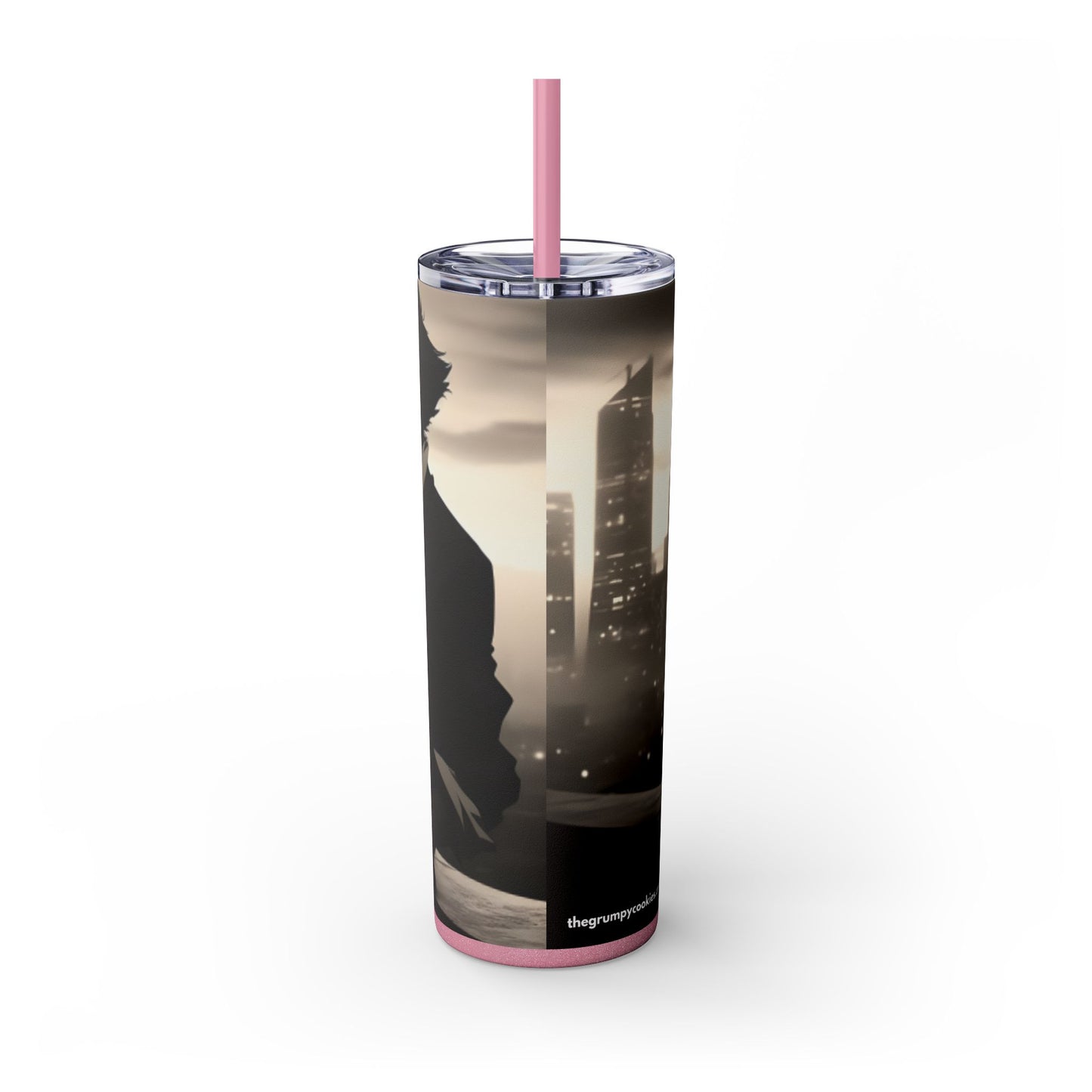 Spike in the City Skinny Tumbler with Straw, 20oz