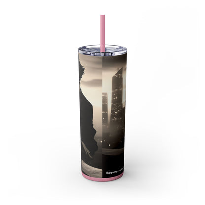 Spike in the City Skinny Tumbler with Straw, 20oz