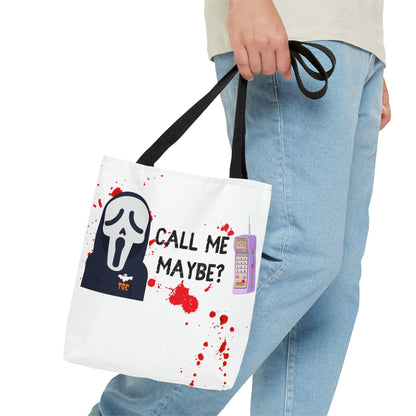 Ghostface Call Me Tote Bag