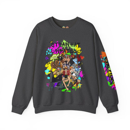 One Piece - Graffiti Straw Hat Crew Unisex Heavy Blend™ Crewneck Sweatshirt