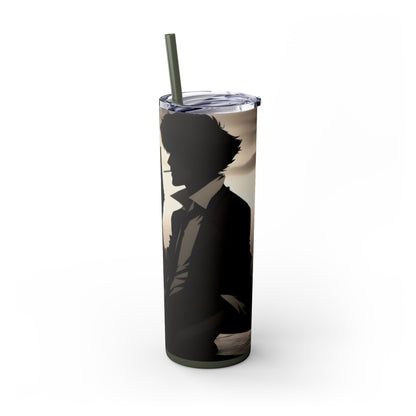 Spike in the City Skinny Tumbler with Straw, 20oz