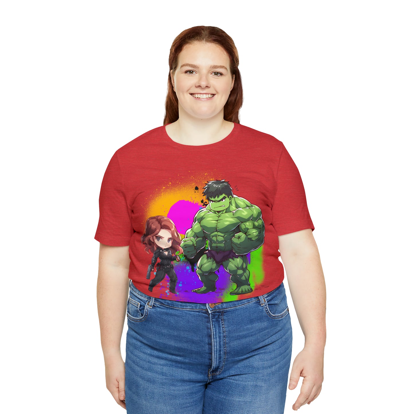 Hulk Loves Black Widow Jersey Short Sleeve Tee