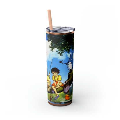 Totoro and Friends Skinny Tumbler with Straw, 20oz