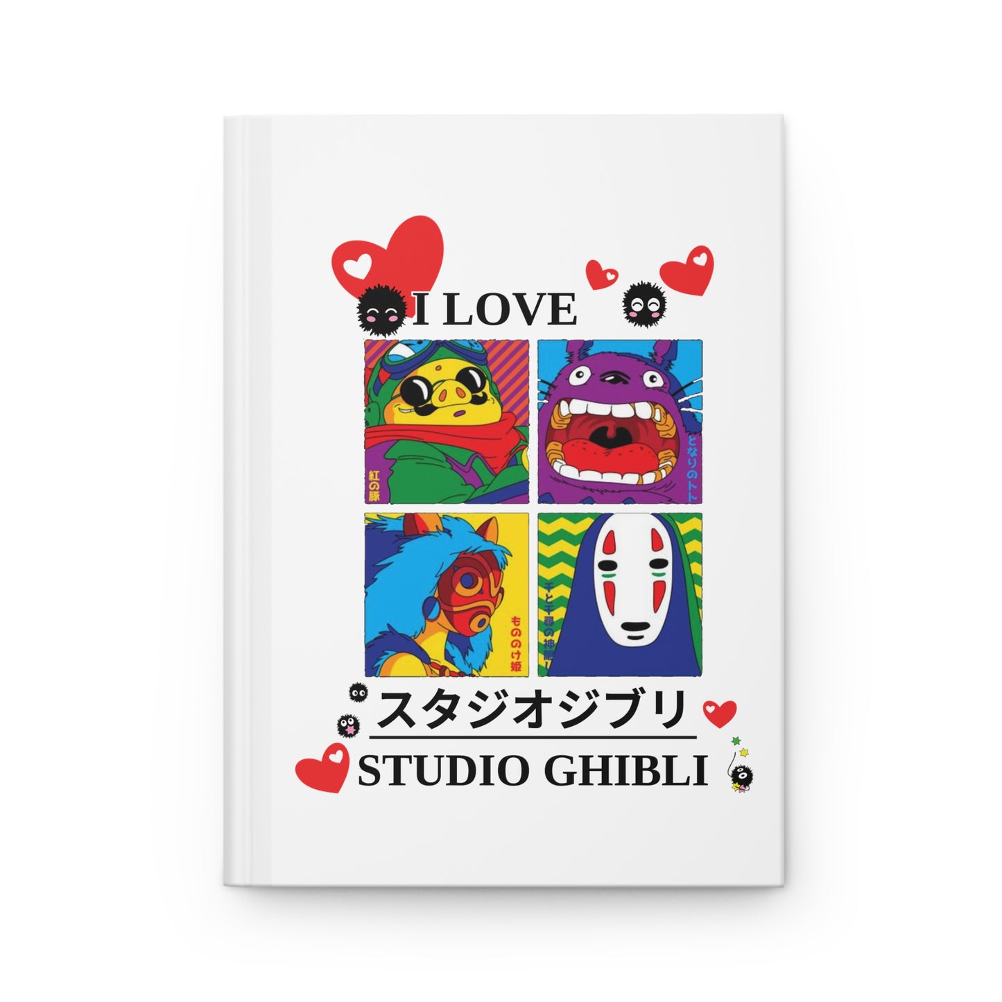 I Love Studio Ghibli White Hardcover Journal