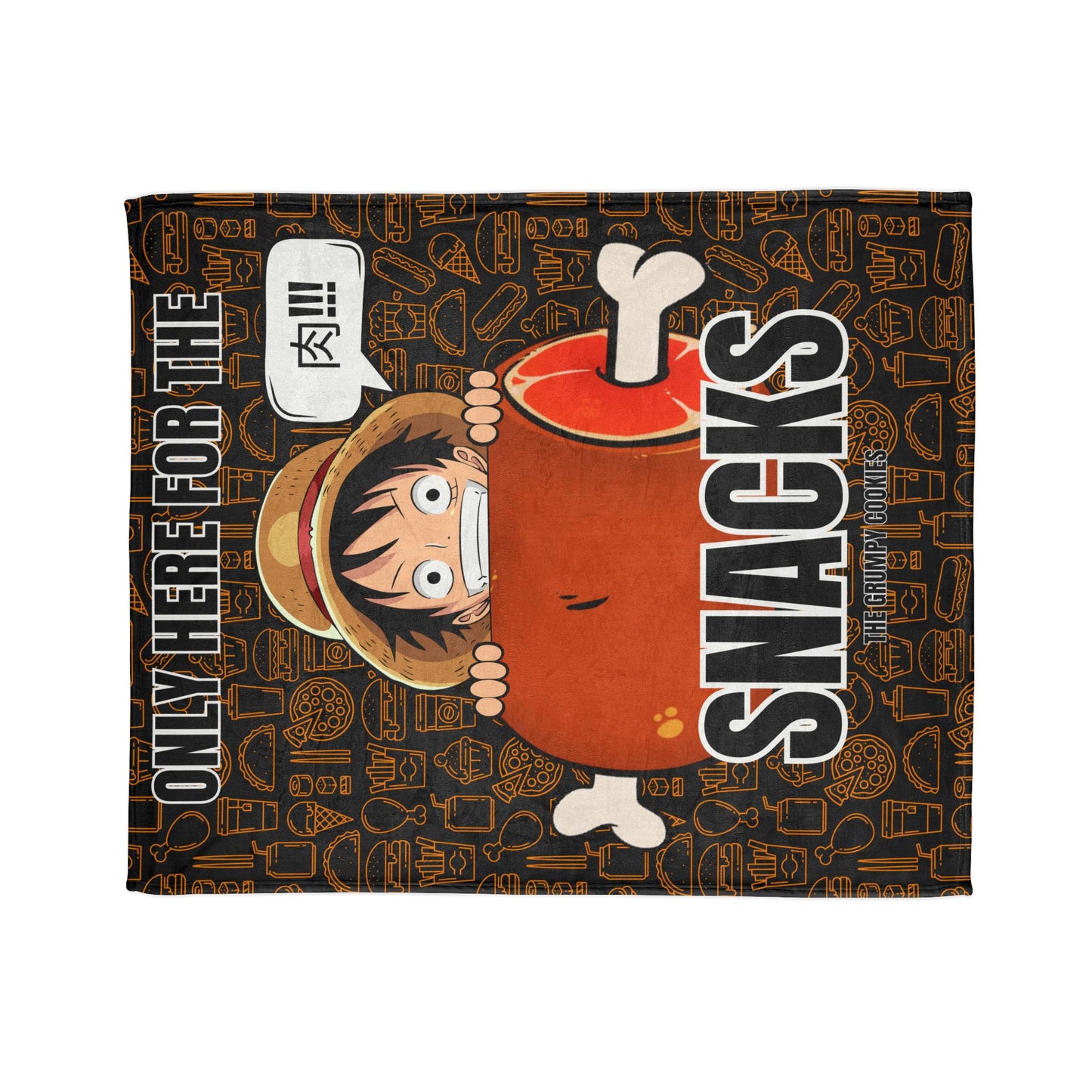 One Piece- Here For The Snacks Polyester Blanket