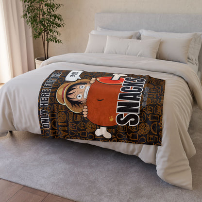 One Piece- Here For The Snacks Polyester Blanket