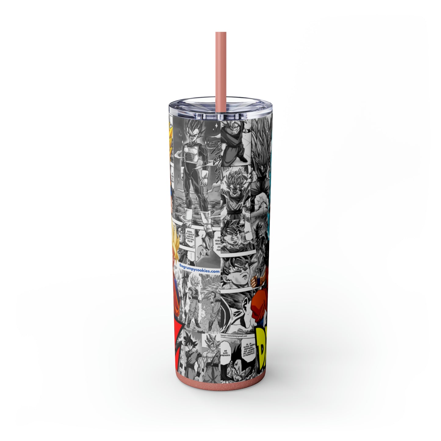 Dragon Ball Z Skinny Tumbler with Straw, 20oz