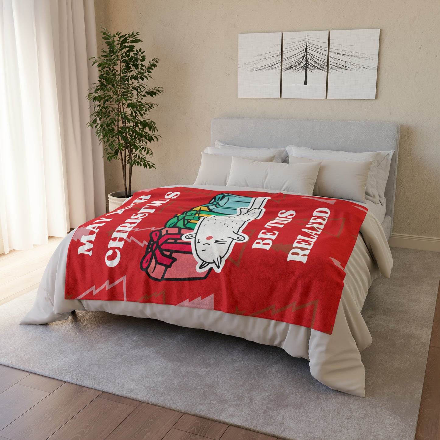 Relaxed Christmas Polyester Blanket