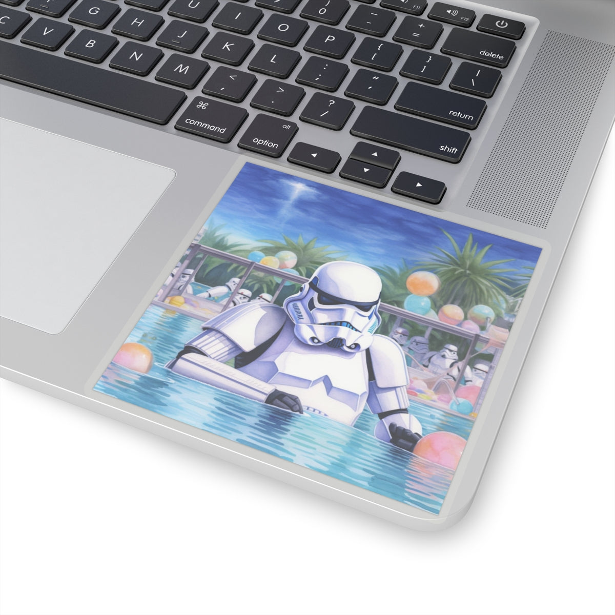 Storm Trooper at the Pool Party Kiss-Cut Stickers