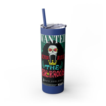One Piece - Brook Wanted Poster Tumbler with Straw, 20oz