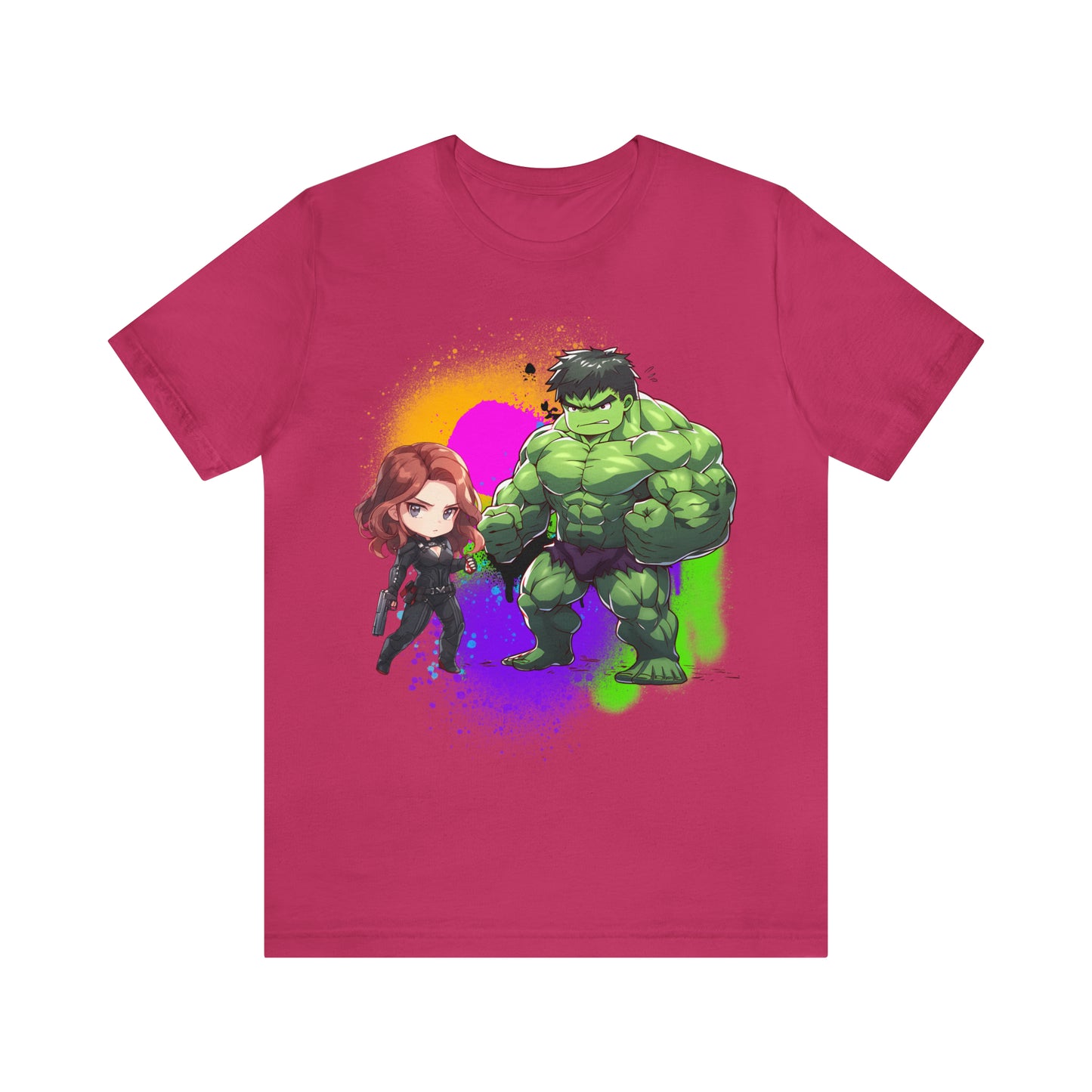 Hulk Loves Black Widow Jersey Short Sleeve Tee