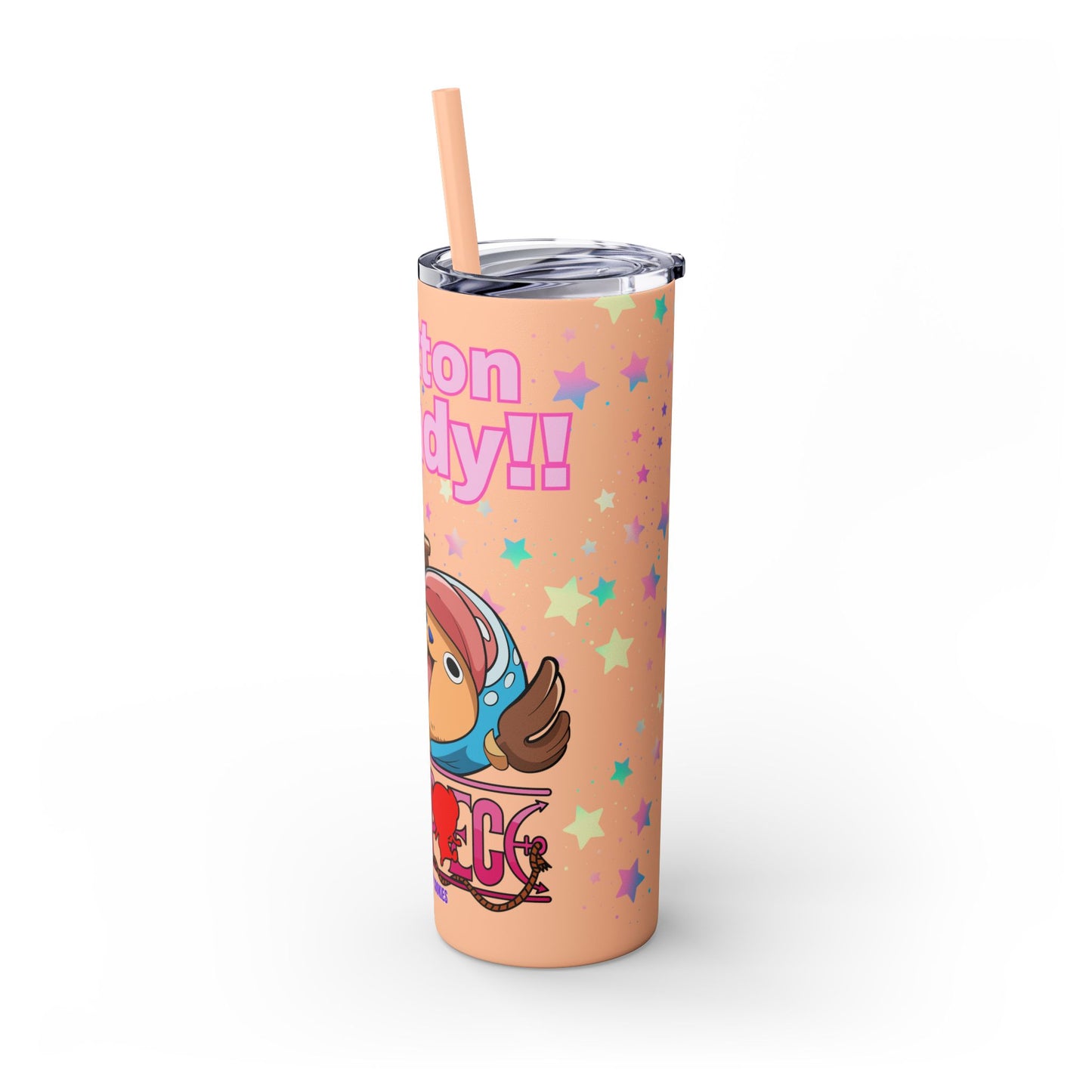One Piece - Chopper Loves Cotton Candy Skinny Tumbler with Straw, 20oz