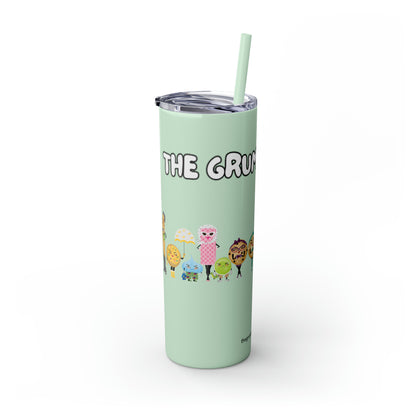 The Grumpy Cookies Crew Skinny Tumbler with Straw, 20oz