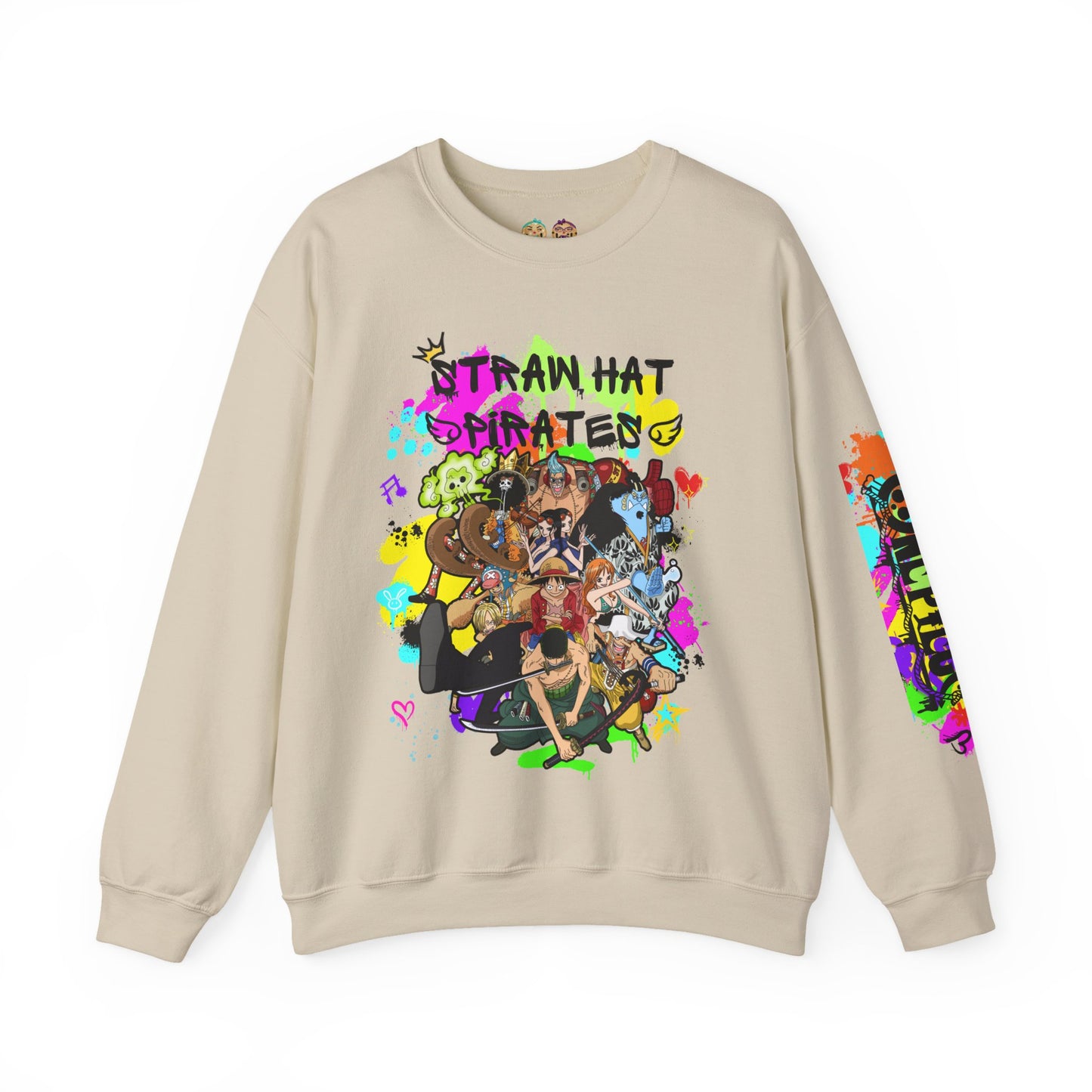 One Piece - Graffiti Straw Hat Crew Unisex Heavy Blend™ Crewneck Sweatshirt