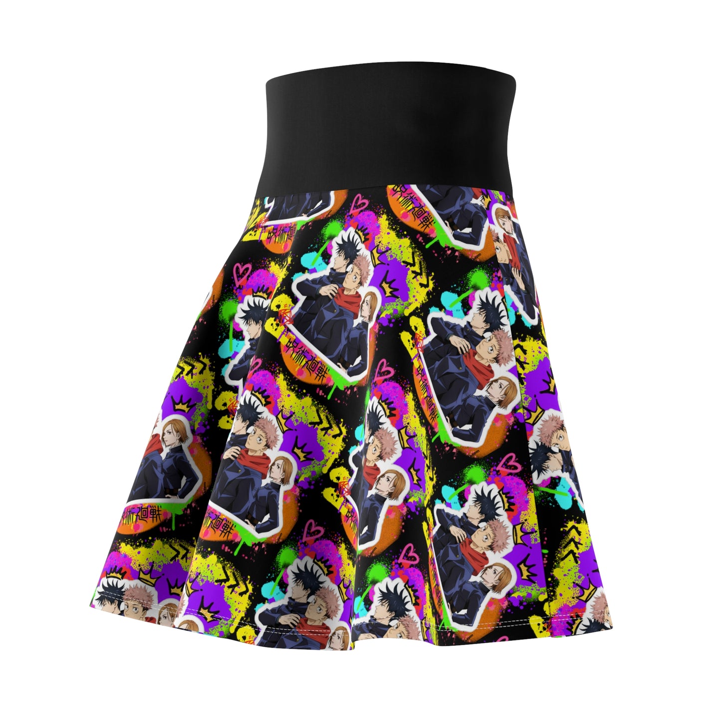 First Years Women's Skater Black Skirt (AOP)