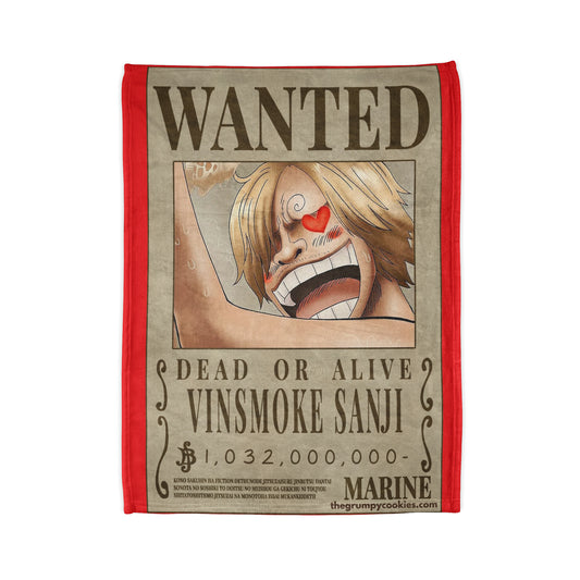 Sanji Wanted Poster Polyester Blanket