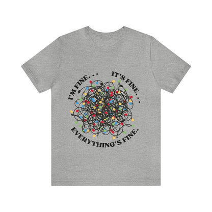 Tangled Lights Everything is Fine Short Sleeve Tee